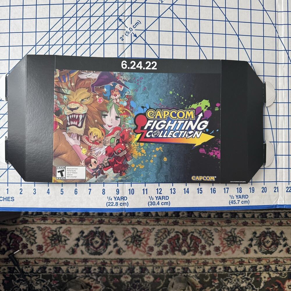 RARE Capcom Collection Cardboard Promo Sign Retail Store Display - Marvel Vs